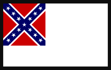 Second National Battle Flag 12″x18″ Grave Marker Stick Flag ROUGH TEX® 100D 30″ Wooden Staff