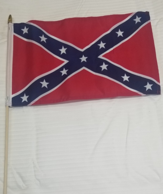 Battle Flag Remembrance Memorial 12″x18″ Grave Marker Stick Flag ROUGH TEX® 100D 30″ Wooden Staff