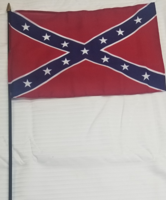 Battle Flag Remembrance Memorial  BLACK STAFF 12″x18″ Grave Marker Stick Flag ROUGH TEX® 100D 30″ Wooden Staff