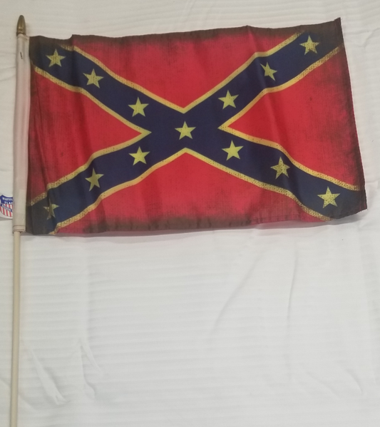 Battle Flag Remembrance Memorial Withered Vintage 12″x18″ Grave Marker Stick Flag ROUGH TEX® 100D 30″ Wooden Staff