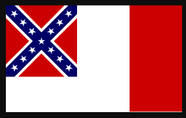 Third National Battle Flag 12″x18″ Grave Marker Stick Flag ROUGH TEX® 100D 30″ Wooden Staff