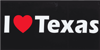 I "Heart" Texas Bumper Sticker Made in USA