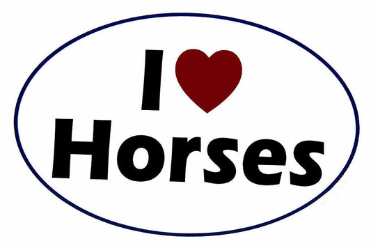 I Love Horses Bumper Sticker Made in USA