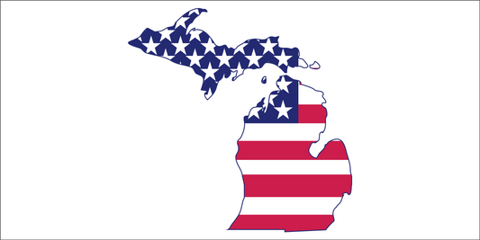 Michigan Map Bumper Sticker Made in USA