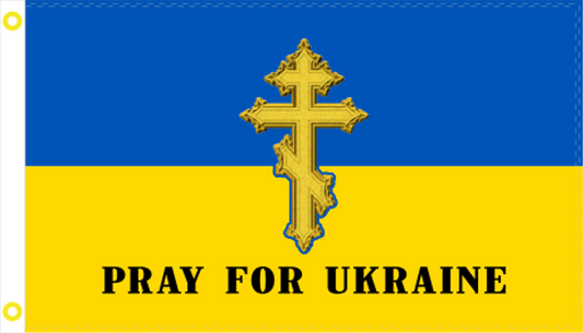 Pray for Ukraine Orthodox Church 3'X5' Flag Rough Tex®