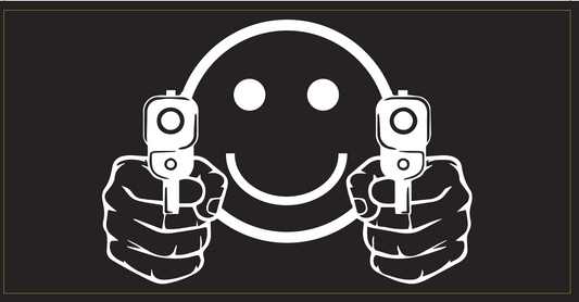 Smiley Face Guns Bumper Sticker Made in USA