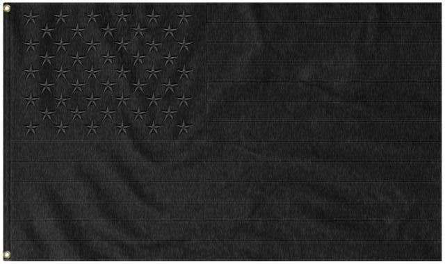 USA Blackout Embroidered Flag Rough Tex® Nylon