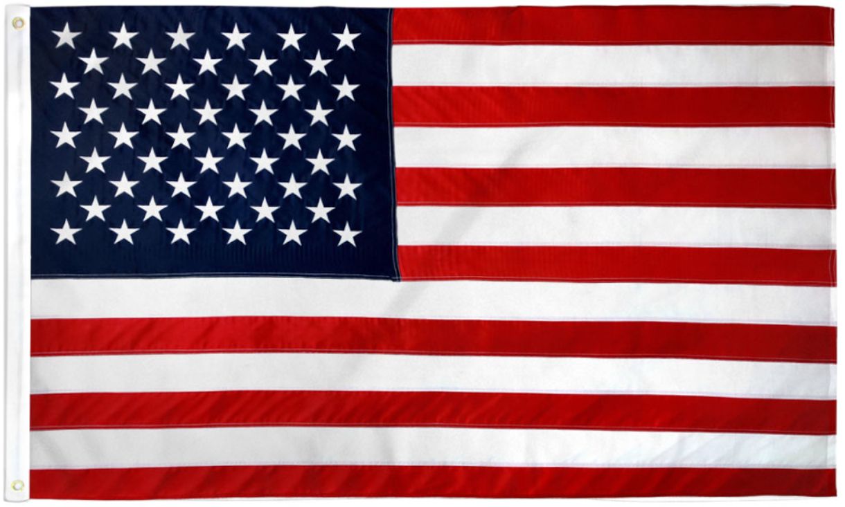 United States of America Flag With Embroidered Stars & Sewn Stripes 100% Rough Tex®