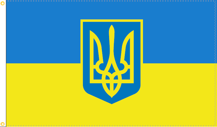 Ukraine Trident 3'X5' Flag Rough Tex®